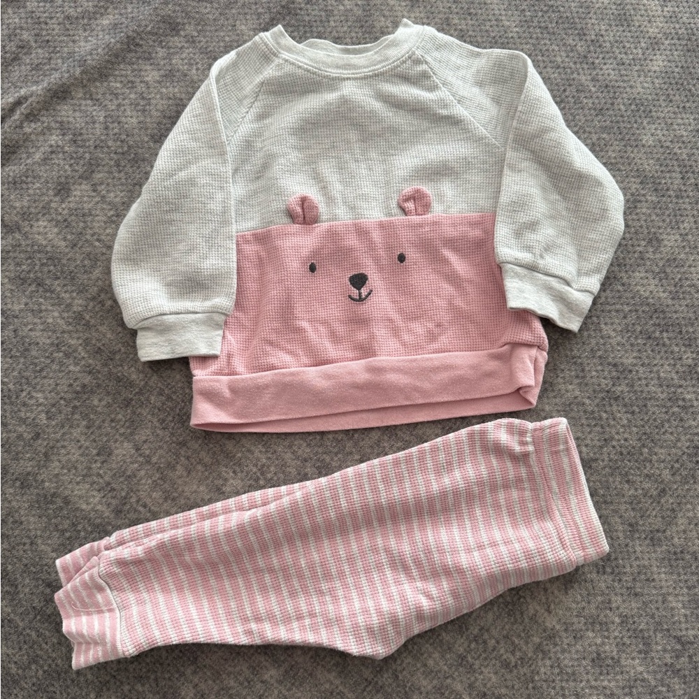Carter's Pink and Cream Bear Pajama Set